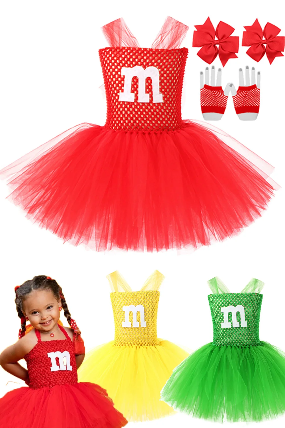 Kılık Sevimli Çikolata Fasulye M Cosplay Kız Tutu Etek Parti Sahne Performansı Kostüm Çocuk Roleplay süslü elbise Parti Bezi