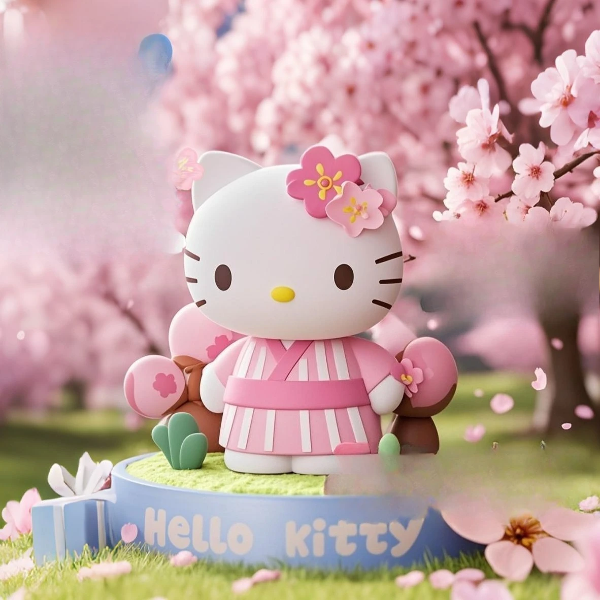 Kawaii مرحبا كيتي سانريو طالب لطيف الكرتون الدمى غرفة الأطفال سطح المكتب الديكور عنصر الزخرفية هدايا عيد الميلاد للأطفال