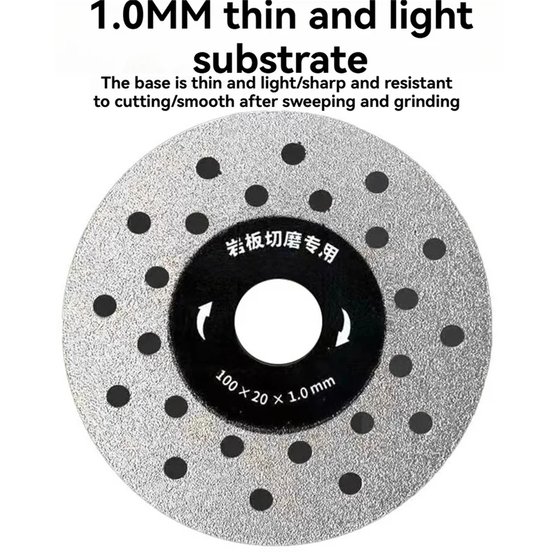 ABNO-5PCS 직경 100Mm 암석 연삭 커팅 디스크 초박형 톱 블레이드 멀티 홀 디스크 대리석 타일 유리 커터 플레이트