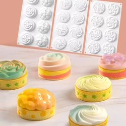 Cylindrical Cake Base Silicone Mold Mousse Tart Top Decorative Mold Food Grade Cake Mold Dessert Baking Tools Pastry Bakeware