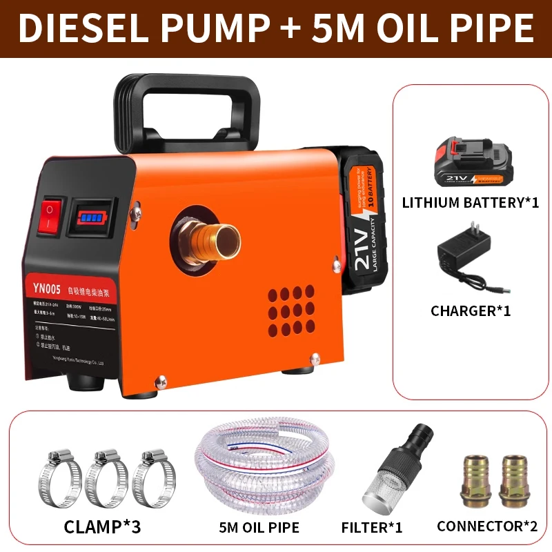 

850W Fuel Transfer Pump for Diesel Kerosene Electric fuel dispenser Refueling machine Self -absorbing lithium battery oil pump