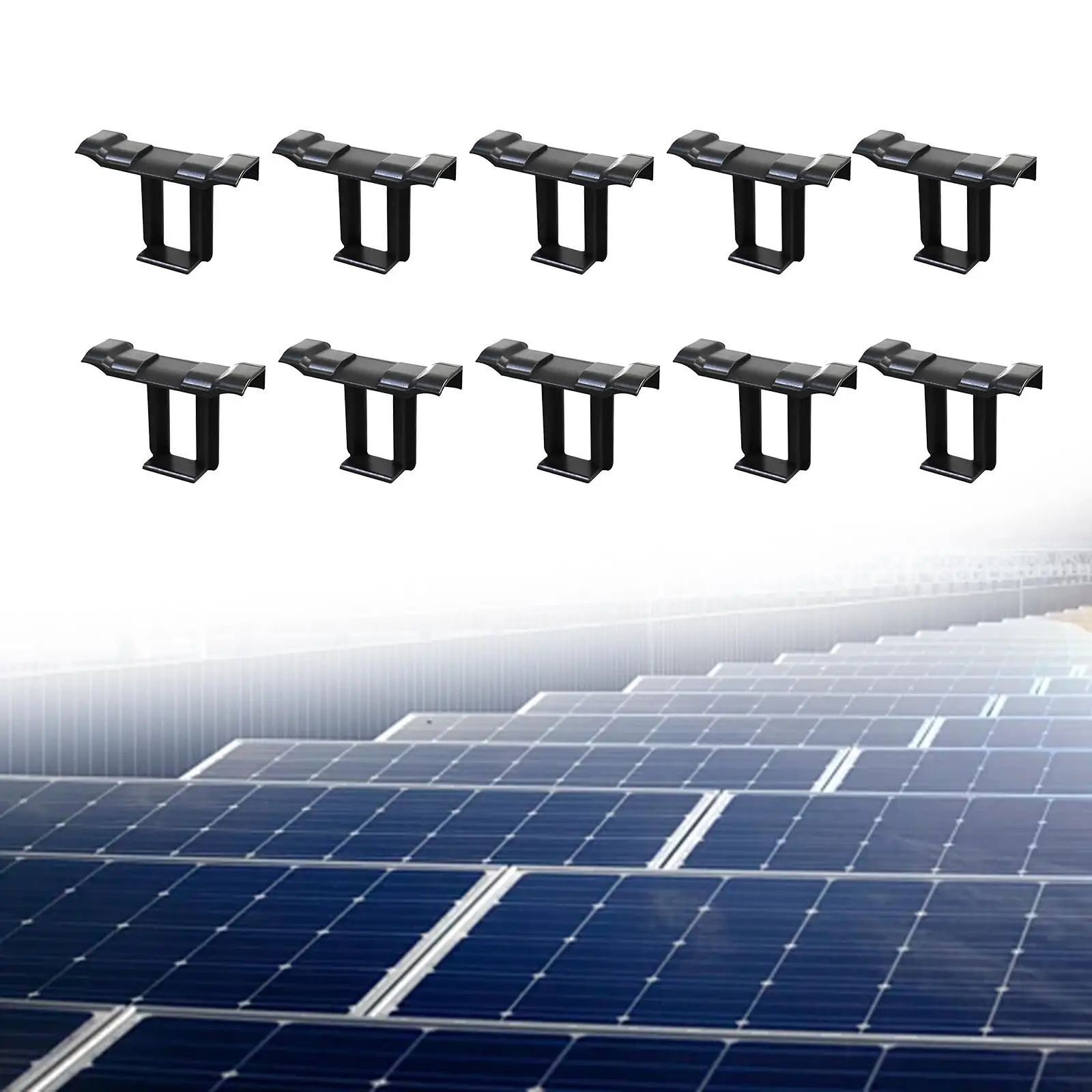 مشابك تصريف مياه الألواح الشمسية ، سقف صيانة وحدة الكهروضوئية ، مشابك تنظيف الإطار ، مشبك الطين الكهروضوئي ، 10x