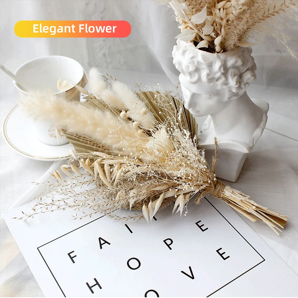 Real Natural Dried Flowers Country Home Decoration Dry Flowers Reed for Wedding Party Centerpieces Tables Scene Shoot Ornaments