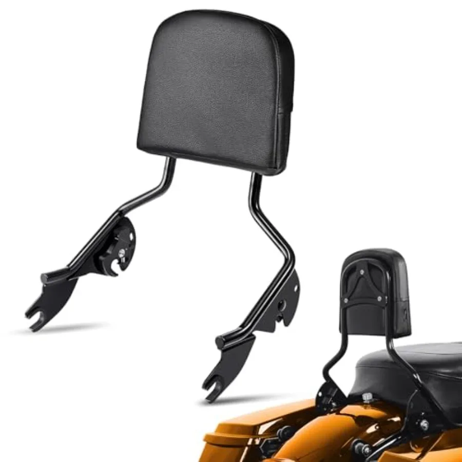 

Detachable 2up Passenger Backrest with Quick Release Sissy Bar for Harley Touring Road Glide Street Glide Electra Glide Road Ki
