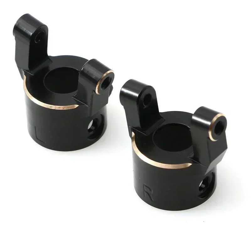 Black Coating Brass Front C Hub Carrier, Bloco de rodízio para Axial SCX10 PRO 1/10 RC Crawler, Atualização de carro Peças Acessórios