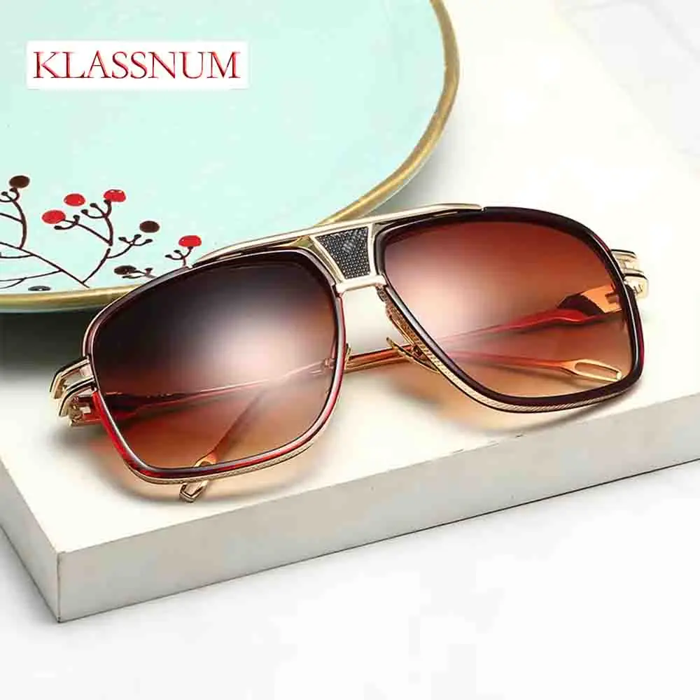 Men's Sunglasses Retro Metal Ladies Big Box Couple Sunglasses Brand Designer Fashion Mens Bar Dark Glasses Cool Disco Glasses