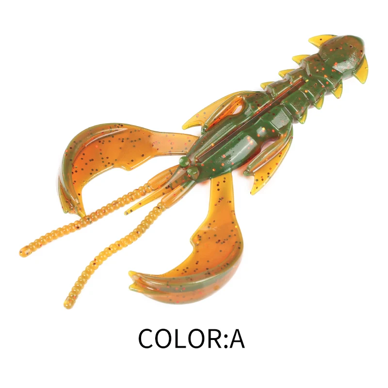Supercontinent CRAZY flink Gesamtlänge 8 cm/4,2 cm Hummer-Weichköder Angelköder Attraktiver Garnelengeruch-Salz-Wobbler
