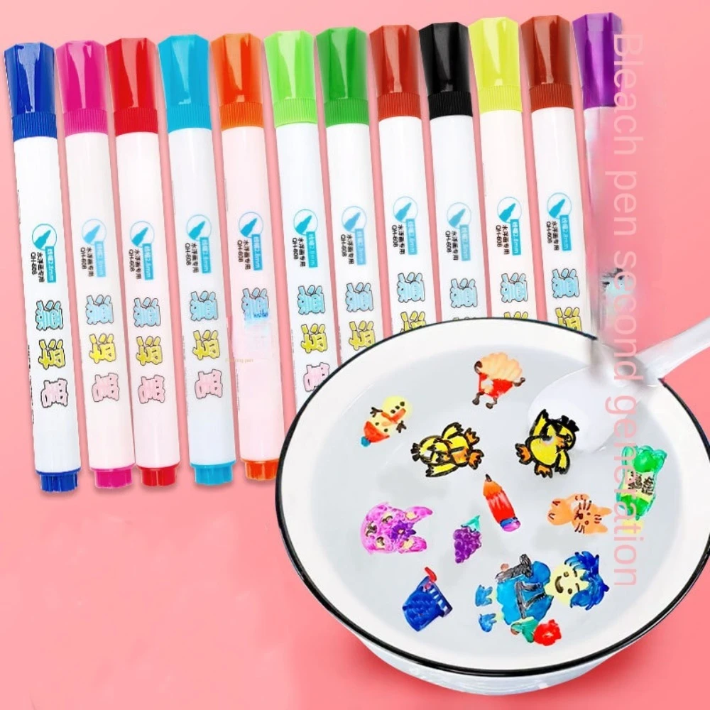 Erasable Water Floating Painting Brush Colorful Whiteboard Pen Painting Pen Toys Environment Protection Drawing