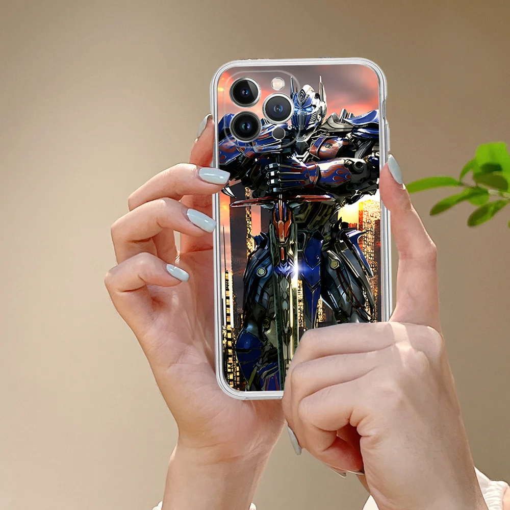 Transformers Autobot Black Silicone Phone Case For iPhone 16 15 14 13 12 Mini 11 Pro XS Max X XR SE 6 7 Plus Soft Silicone Cover