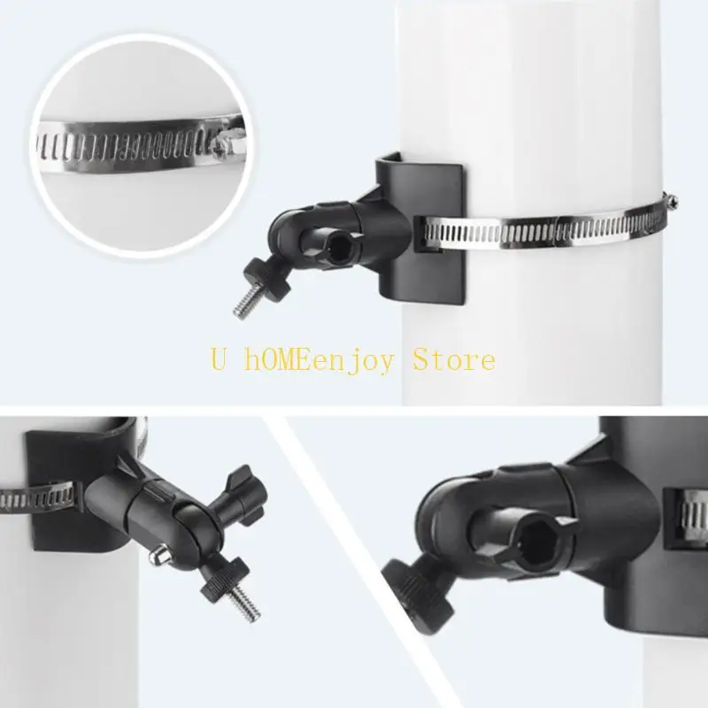 B0KF Universal Wall Mounting Bracket with Loop Stainless Steel Poles Mount Adapter