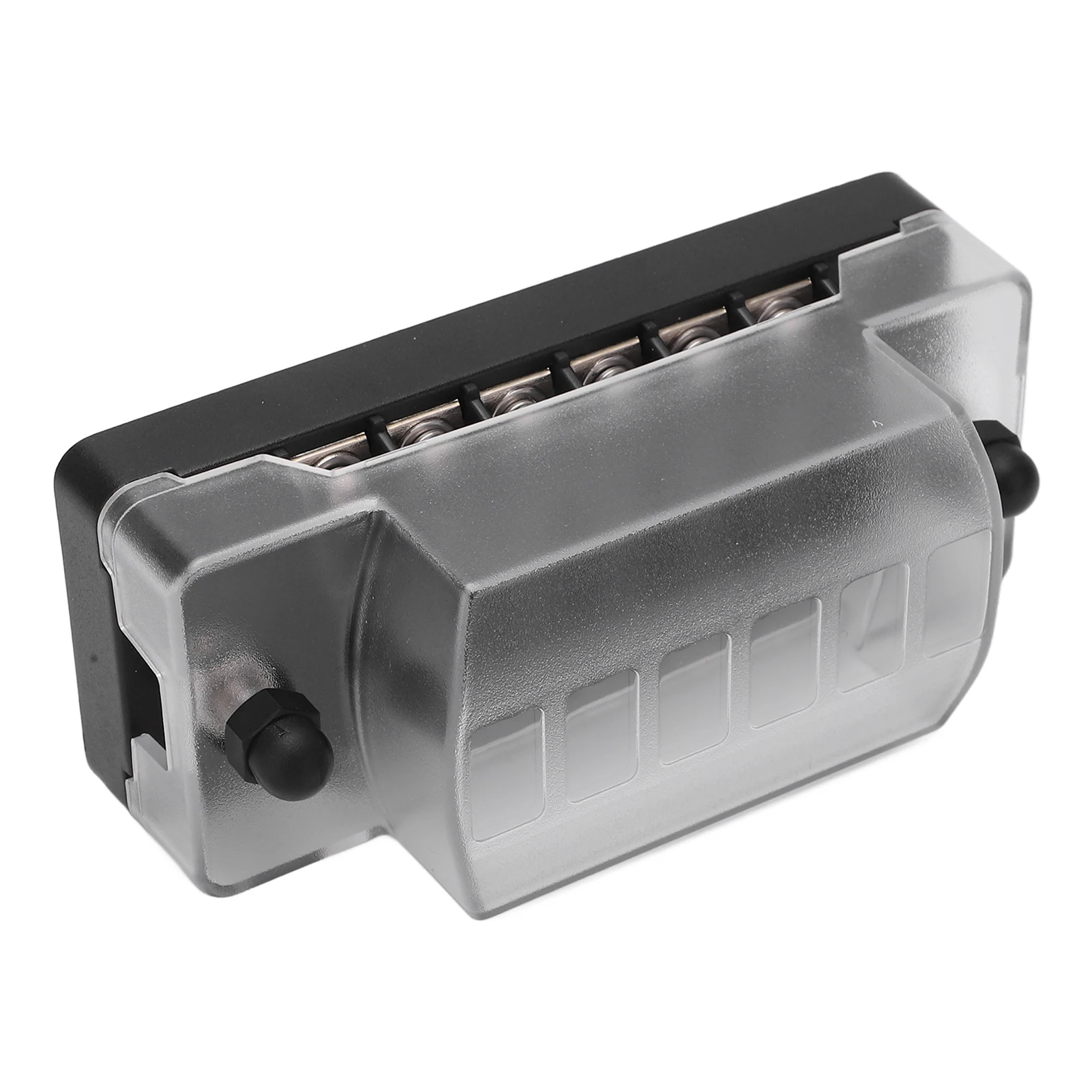 Blade Fuse Block 6 Way Waterproof Protective Transparent Cover PC Fuse Holder for 12V 24V Car Ship
