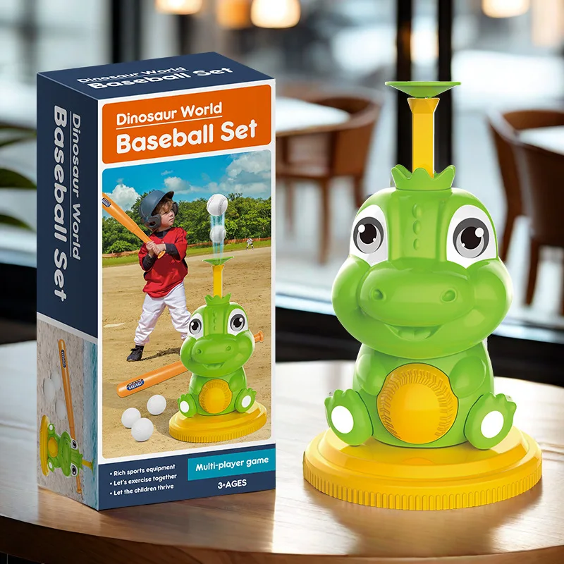 Dinosaur baseball ejection serve set, outdoor casual baseball sports toy gift