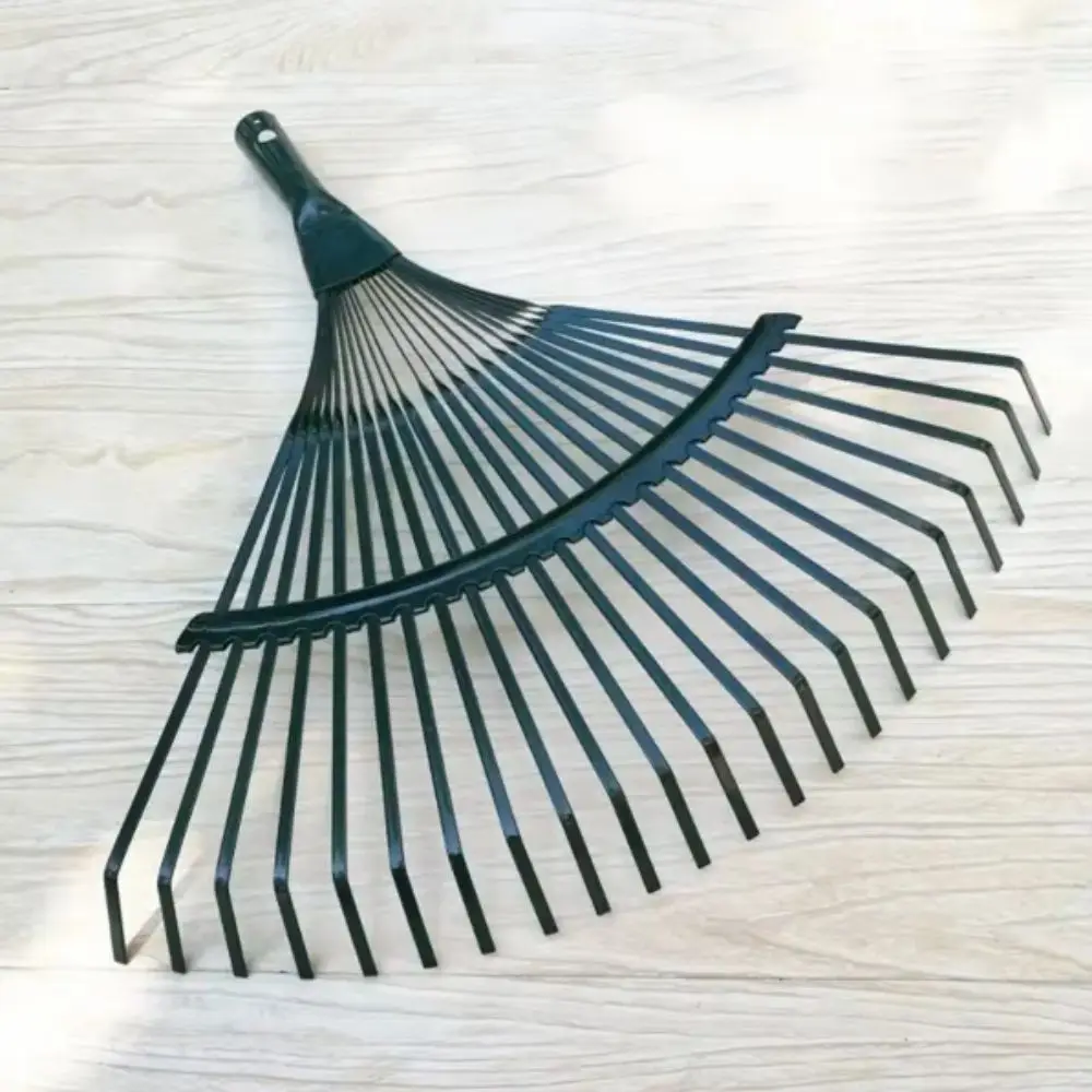 Professional Plastic Grass Rake Portable Compact Heavy Duty Leaf Rake Durable 22-Tooth Yard Rake Soil Mixing