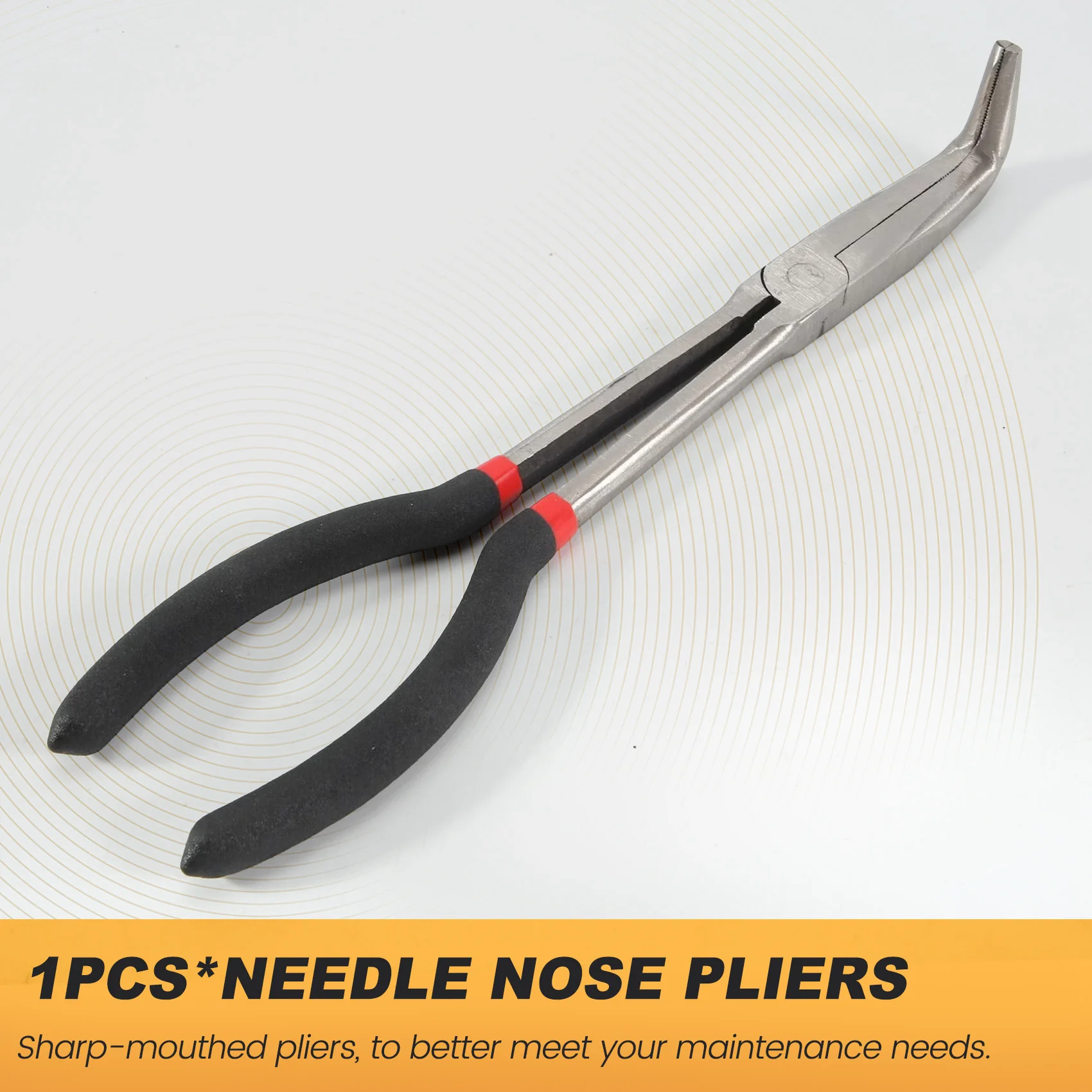 DTA5 11 Inch 90 Degree Curved Nose Pliers Needle Pliers High Temperature Hardened Tool Steel