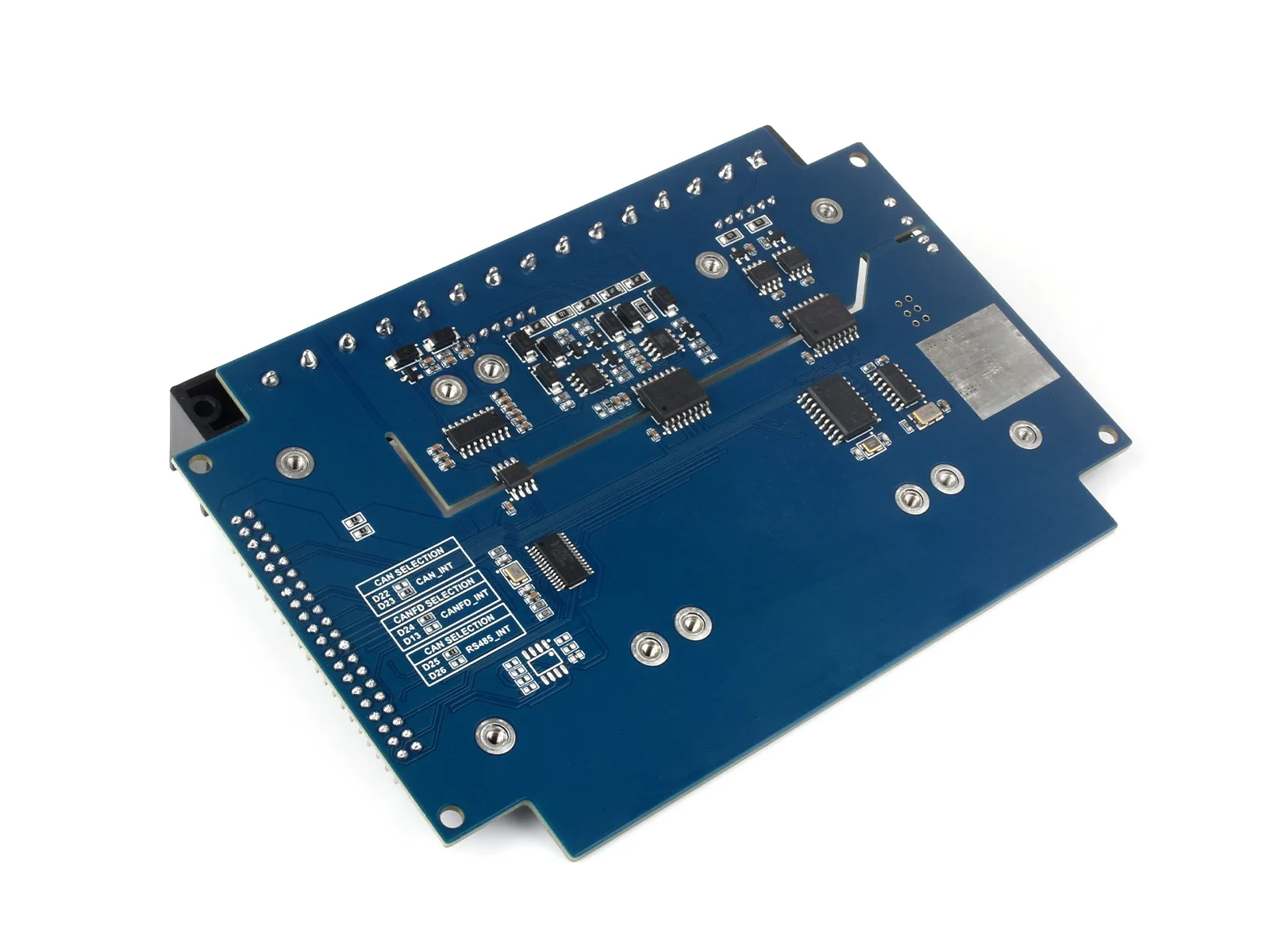 Waveshare Isolated RS232/RS485/CAN/CAN FD Expansion Board For Raspberry Pi, Expands 2x RS485, 1x RS232, 1x CAN FD, and 1x CAN