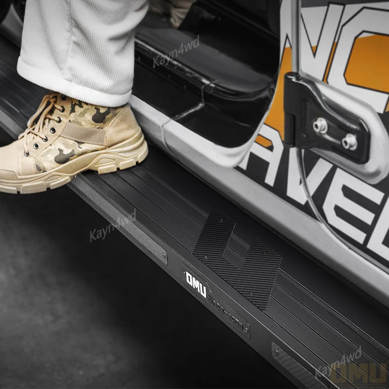 الطرق الوعرة 4x4 الملحقات الخارجية OMU Genesis سلسلة الألومنيوم تشغيل مجلس خطوة جانبية ل 2018-2025 جيب رانجلر JL 4 باب #4