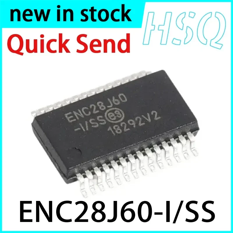1PCS ENC28J60-I/SS ENC28J60 Chip SSOP-28 Ethernet Controller Chip 8KB RAM