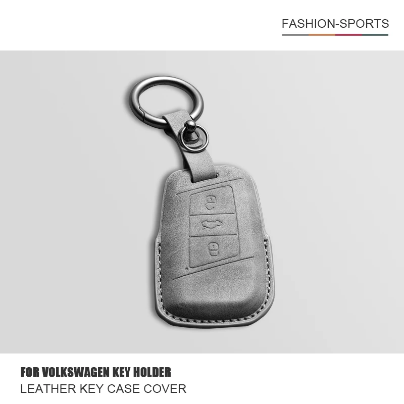 

Leather Car Remote Key Case Cover For VW Volkswagen Magotan Magotan GTE Passat B6 B7 B8 CC Arteon Keychain Key Protector Shell