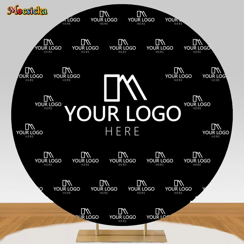 

Mocsicka Round Circle Cover Your Name Custom Decoration Backdrop Bridal Shower Cake Smash Newborn 1st Birthday Party Photoshoot