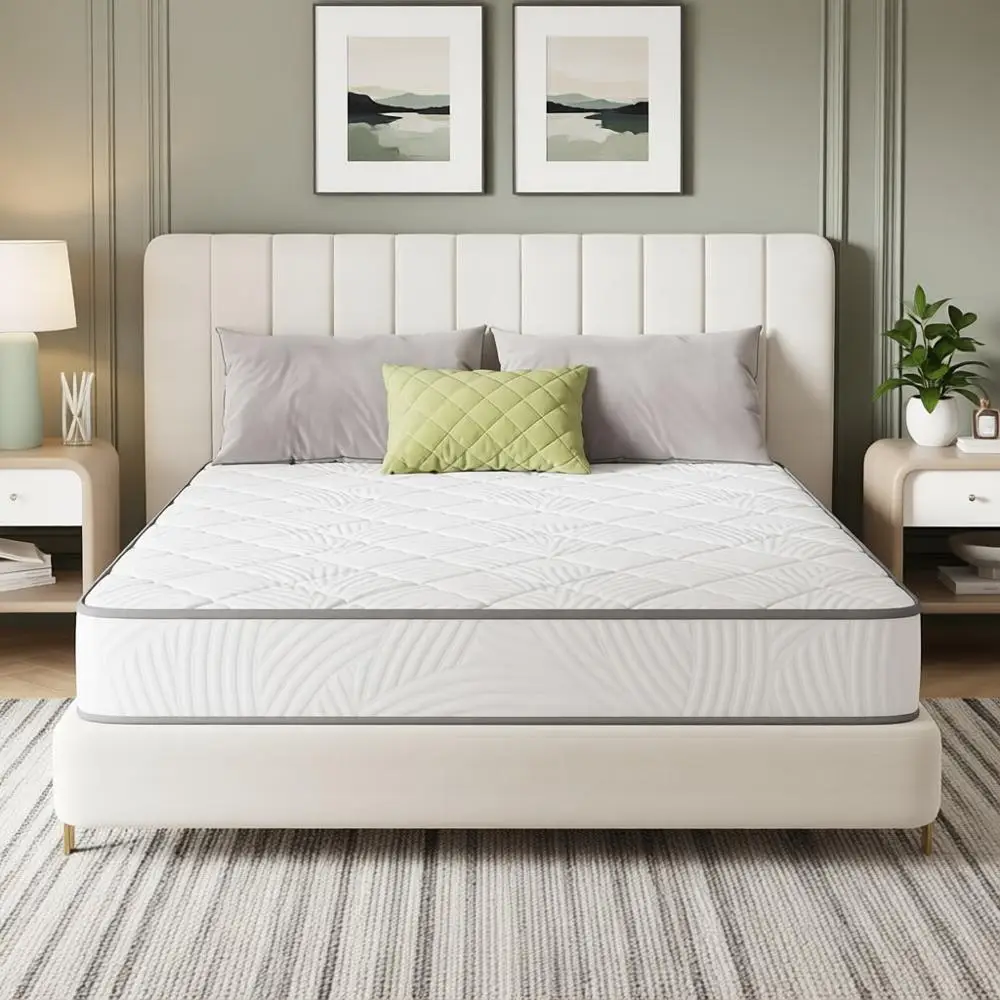 

8-Inch Twin Hybrid Mattress with Comfort Support, Boxed Bed Mattress with Individual Pocket Springs and Pure Relief, Certi-Pur C