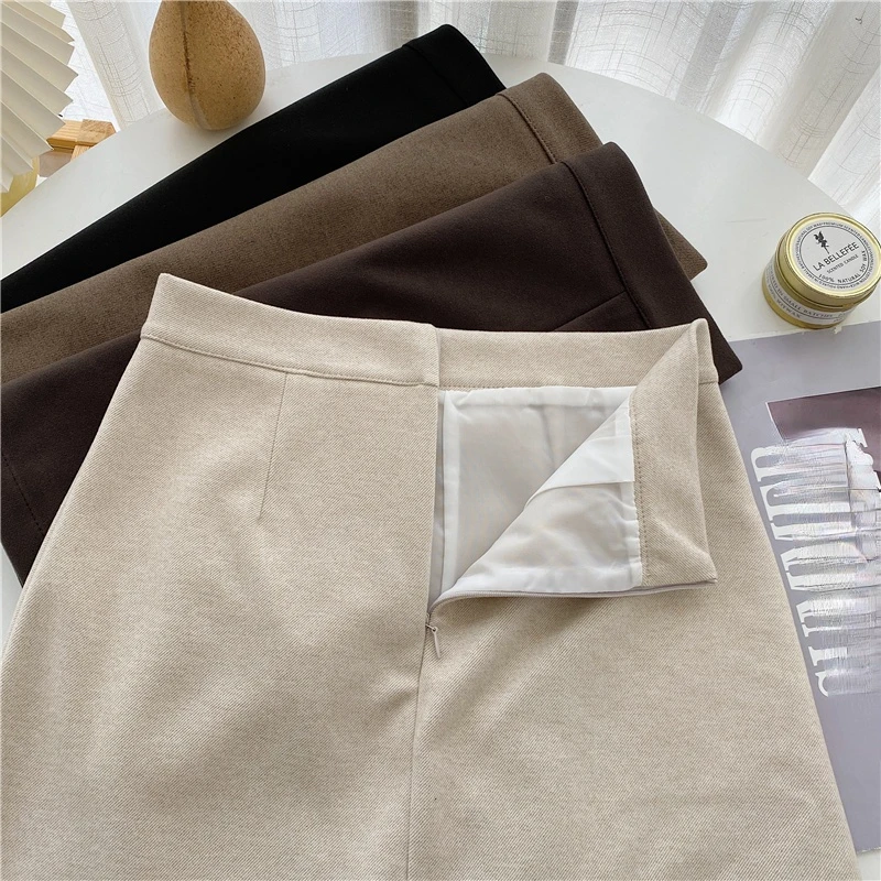 Skirts Women Pure A-line Sexy Prevalent Daily Minimalist Ulzzang Fall Basic Preppy Street Style BF Newest Above Knee Ins Clothes