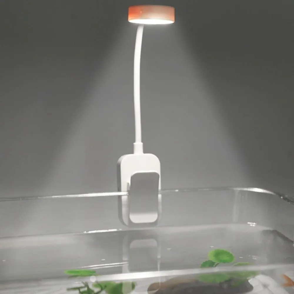 360° Rotatable Fish Tank Clip Lamp Flexible Stem Full Spectrum Aquarium Decorative Light Color-changing Water Grass Lamp