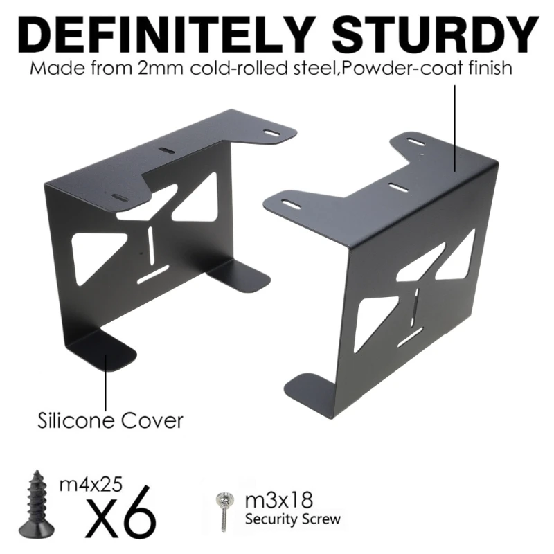 Metal Under Desk Mount Space Saving Gaming Organizers Metal Storage Bracket Simple to Use for Consoles & Controllers