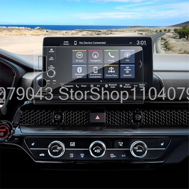 Tela de navegação GPS LCD para carro, filme protetor de vidro temperado, Honda CR-V EX-L Sport Touring Pilot HRV Civic 2023 2024, 9"