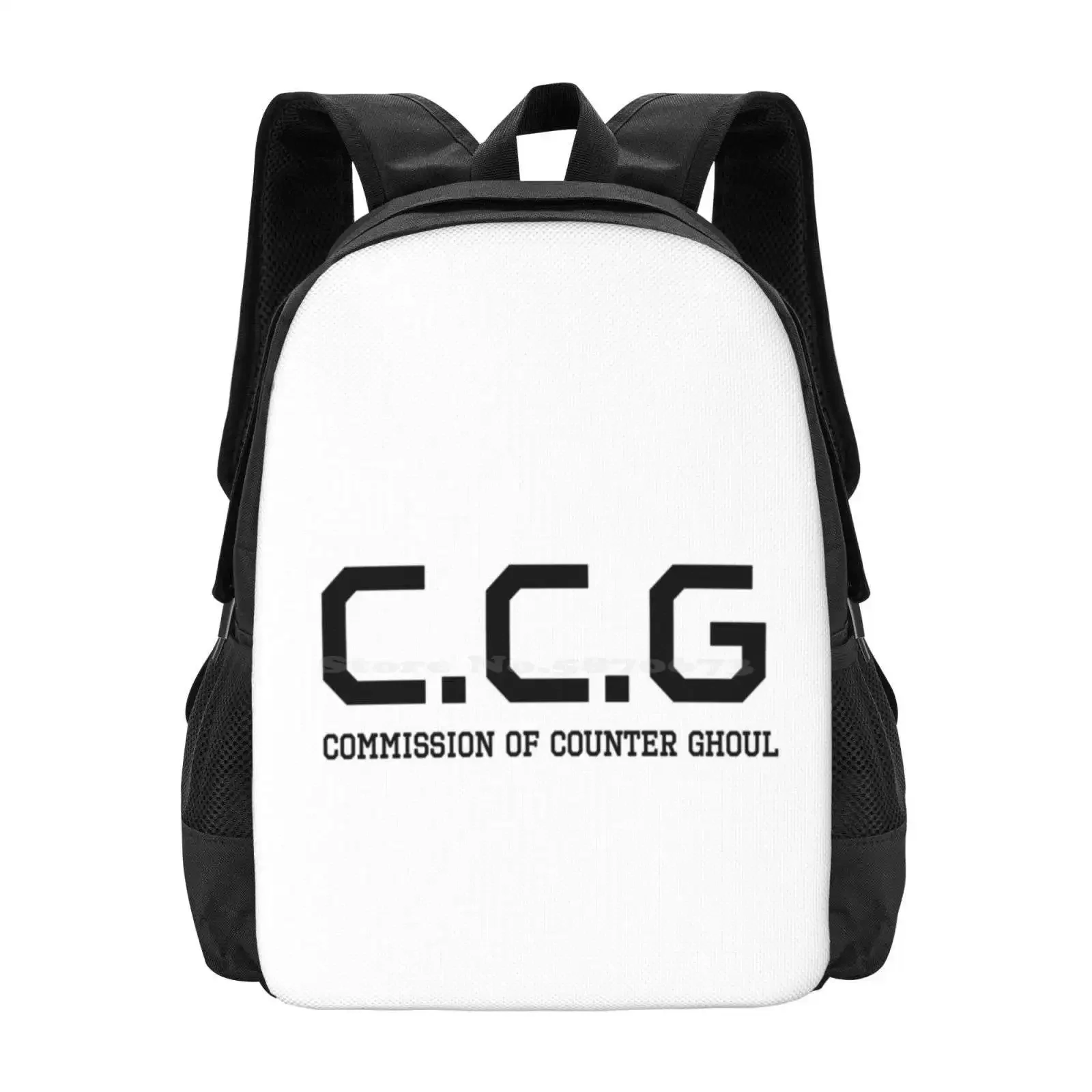 

C.c.g-Commission Of Counter Ghoul-- Logo 3d Print Design Backpack Student Bag Ccg C C G Commission Counter Goul Tokyo