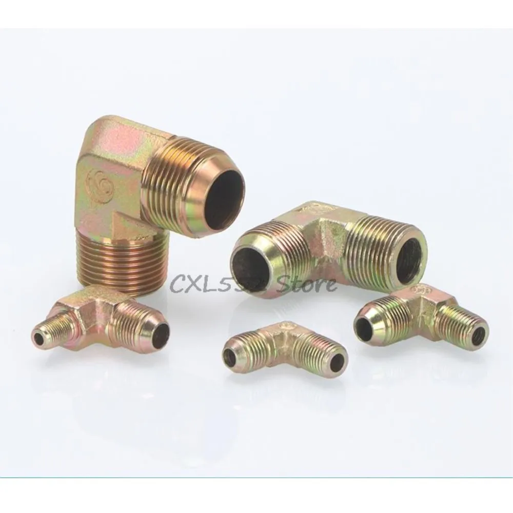 

1Pc 1/4" 3/8" 1/2" 3/4" Male Thread A D Type Equal Diameter or Reducing Diameter High Pressure Oil Pipe Hydraulic Elbow Joints