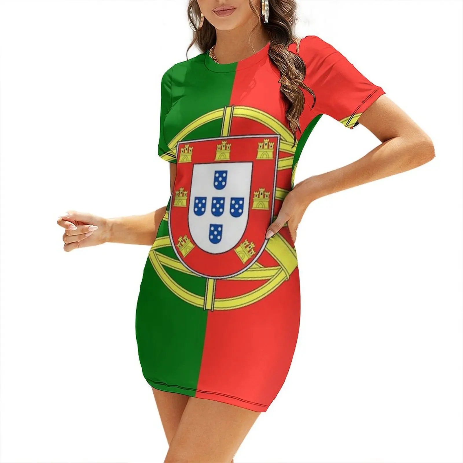 

Portugal Short-Sleeved Dress Summer women's clothing dress korean style Party dresses