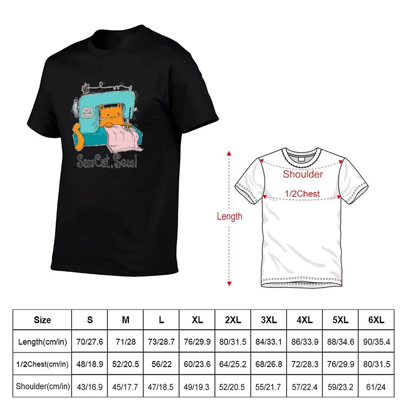 Sew Cat, Sew! T-Shirt Aesthetic clothing anime clothes t shirt men