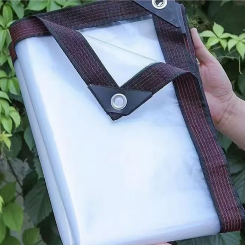 두꺼운 투명 방수 PE 필름 방수포 야외 비 덮개 캠핑 차량 보호 발코니 정원 식물 보호막