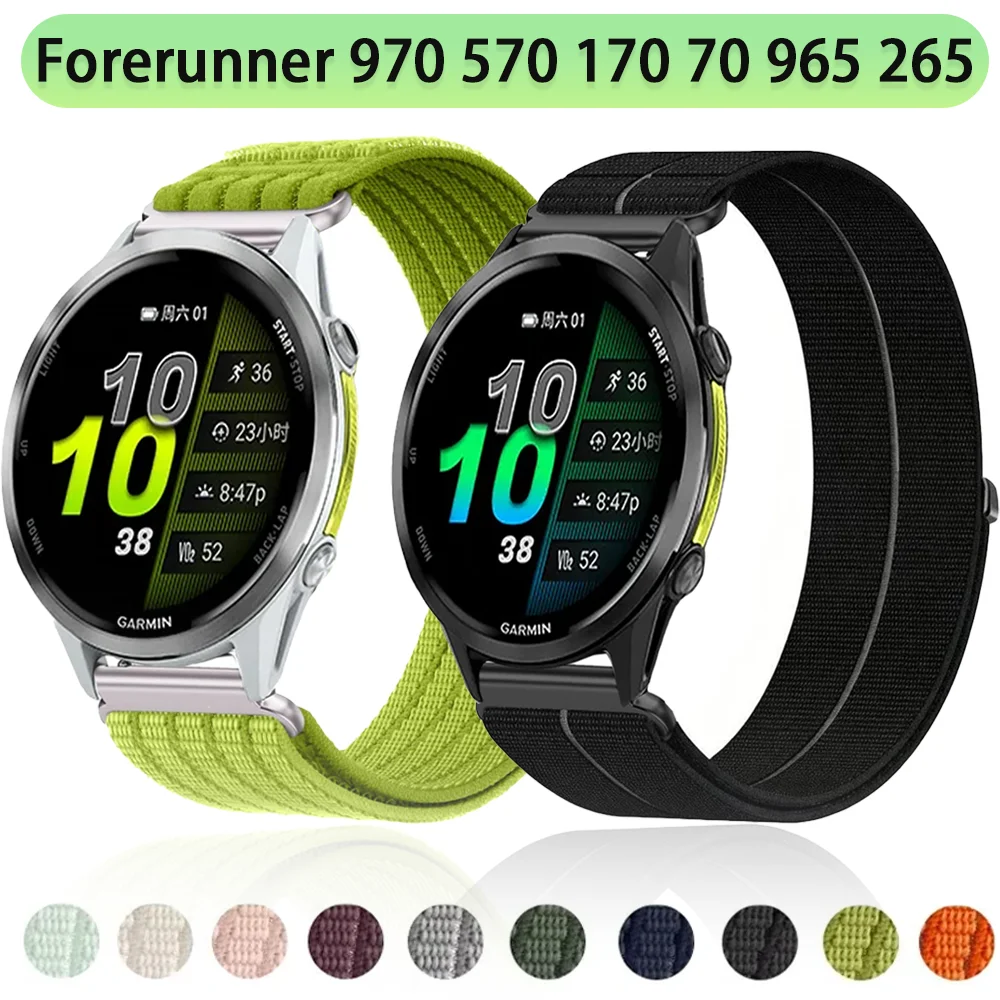 18mm 20mm 22mm Nylon-Armband für Garmin Forerunner 970 570 47/42mm 170 70 965 265 165 55 Venu 4 45/41mm Armband Garmin Active 6 5