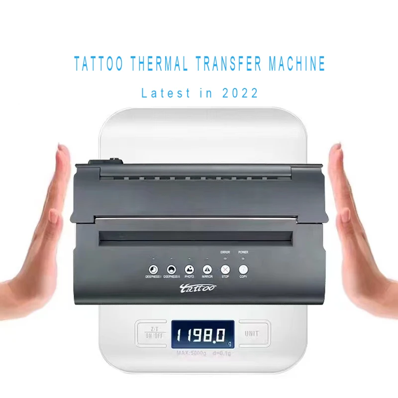 2022 New Hot Tattoo Thermal Transfer Machine Printer For Stencil With Mini Size Light Weight Two Work With Spirit Paper