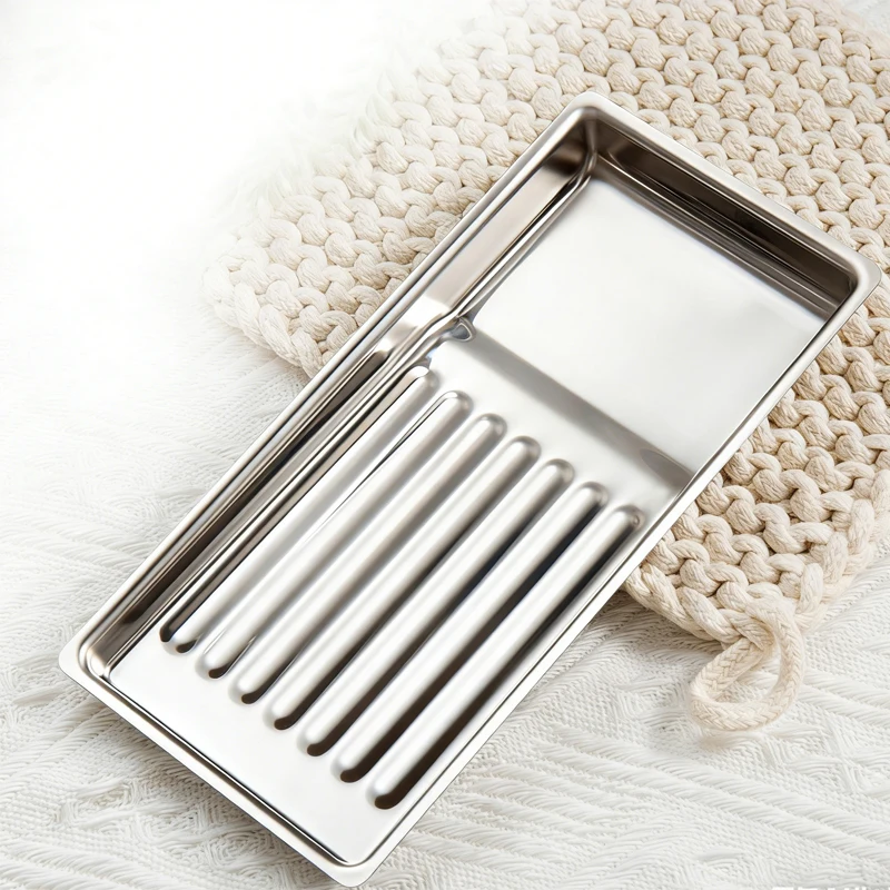 Dental Trays With Grooves Medical Equipment Steriliser Container For Dentist Doctor Surgical Stainless Steel Instruments Tray