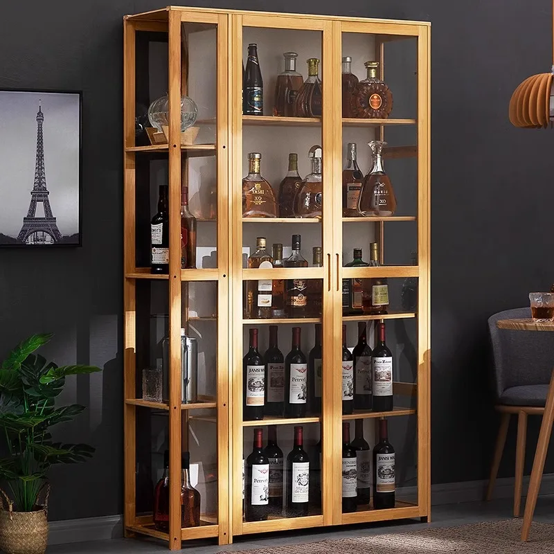 Gabinete de vino para sala de estar contra la pared, vitrina integrada de alta gama, expositor de vino, exhibición pequeña