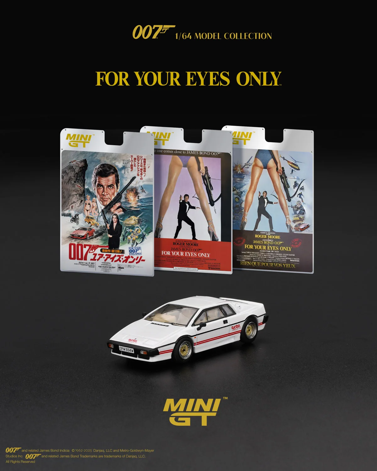 MINIGT 1/64 Lotus Esprit Turbo White for Your Eyes Only MGT00907-007 Car Alloy Vehicle Diecast Metal Model Kids Toys Boys