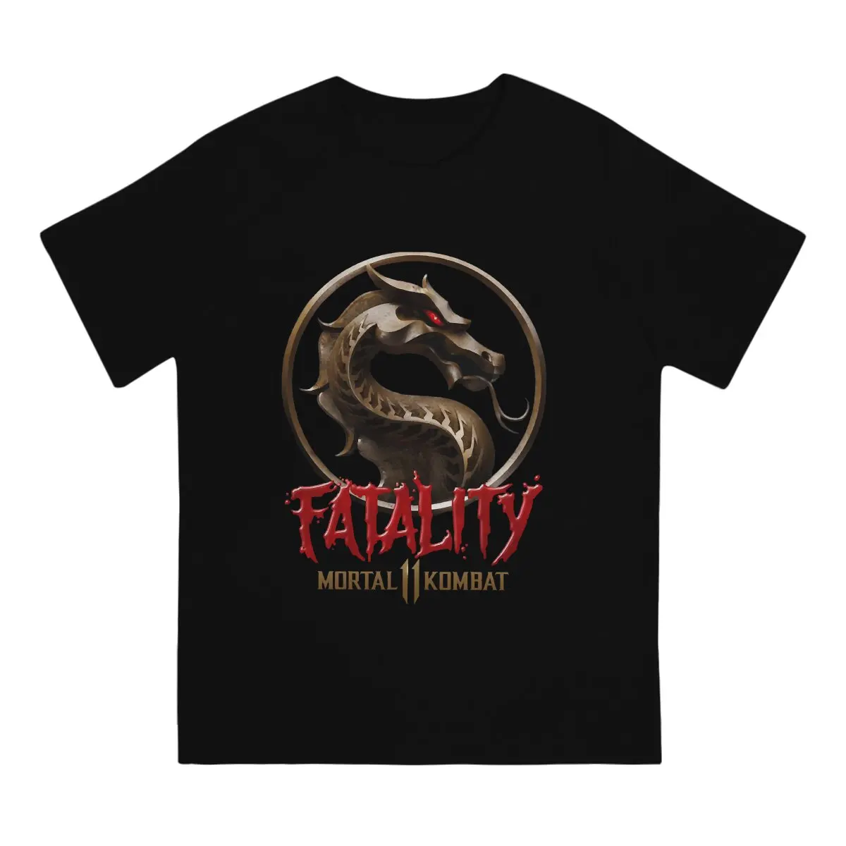 Men's T-Shirt Mortal Kombat Merch Crazy Cotton Tees Short Sleeve NetherRealm's Fighting Game T Shirt Round Collar Tops