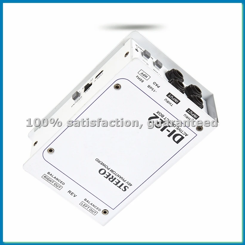 

For GAZ-J22 Professional Dual Channel Stereo 48V Phantom Power Supply Active Direct Junction Audio DI Box-A22U