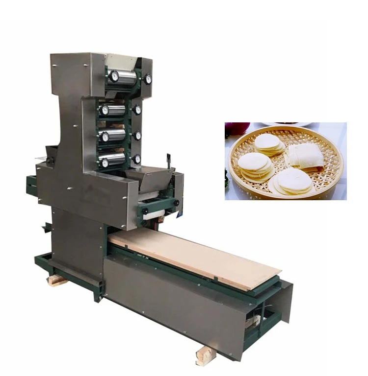 Commercial Automatic Dumpling Wrapper Making Machine Wonton Spring Roll Skin Maker