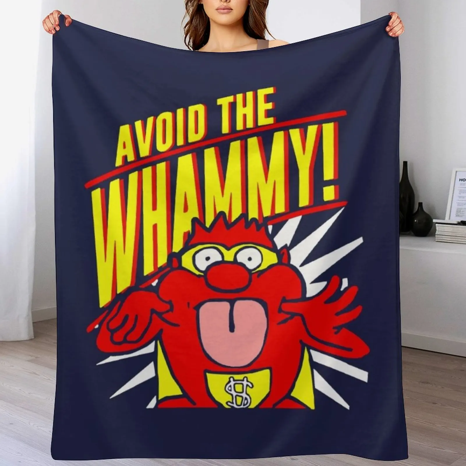 Press Your Luck Avoid the Whammy Vintage Throw Blanket Furrys anime Blankets