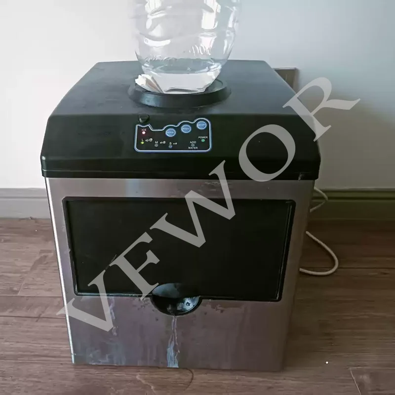 Commercial Portable Multifunctional Small Ice Maker Cube Ice Maker Machine for Home Use Black Color