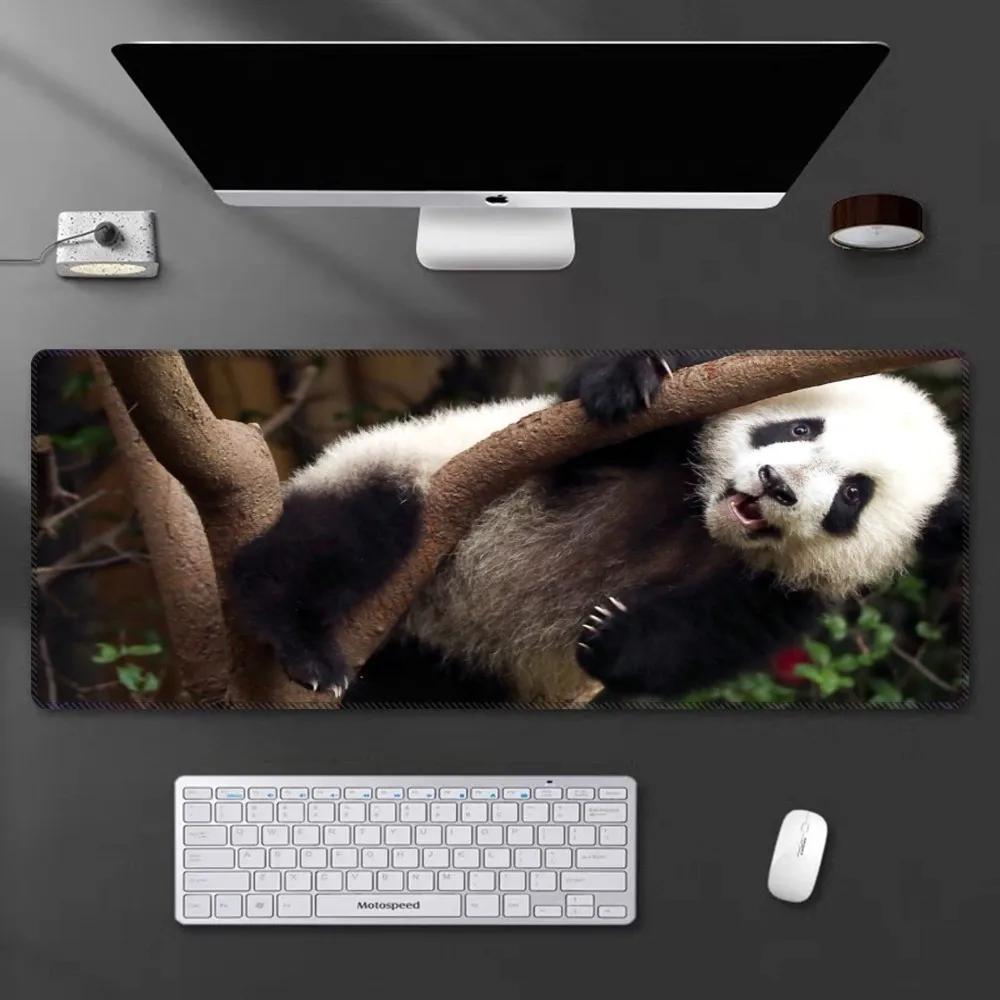 Giant panda Mouse Pad Cartoon Lockedge Large Gaming Pad Computer Gamer Keyboard Mouse Mat Desk Mousepad for PC Desk Pad image 5