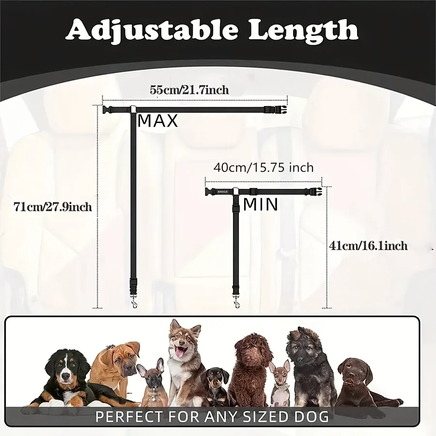 1pc Dog Seat Belt for Vehicle Secure,Pet Car Tether Safety Leash for Dogs In Vehicles,Dog Seatbelt Tether,Dog Car Seat Belt