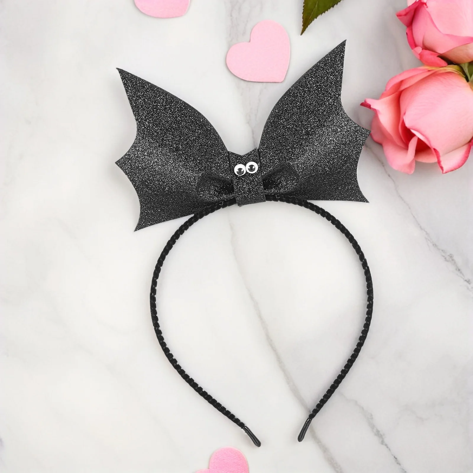 

Sequin Black Bat Hair Hoop Lightweight Headband for Kids Costume Party Christmas Easter New Year Carnival Creative Hair Band