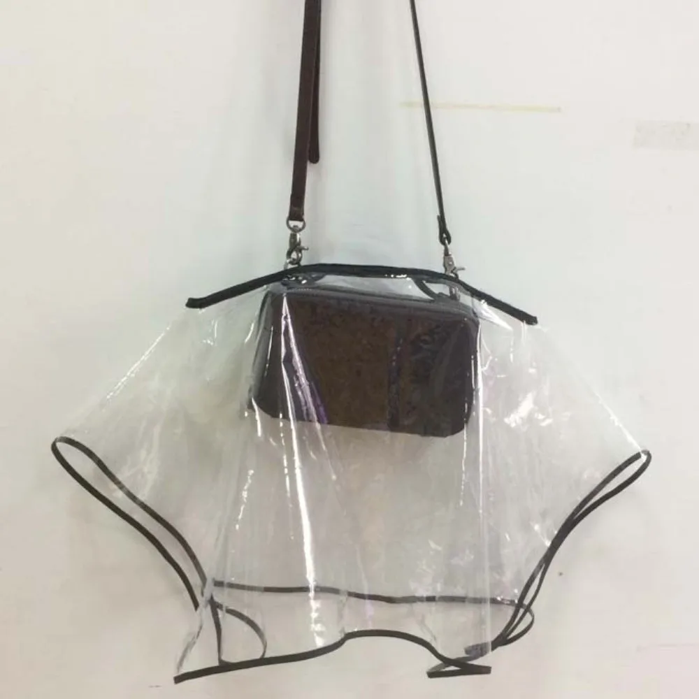 Universal Fit Bag Raincoat Transparent Frosted Matte Purse Rainproof Quick-Dry Thickened Tote Protector Fashion Collectors