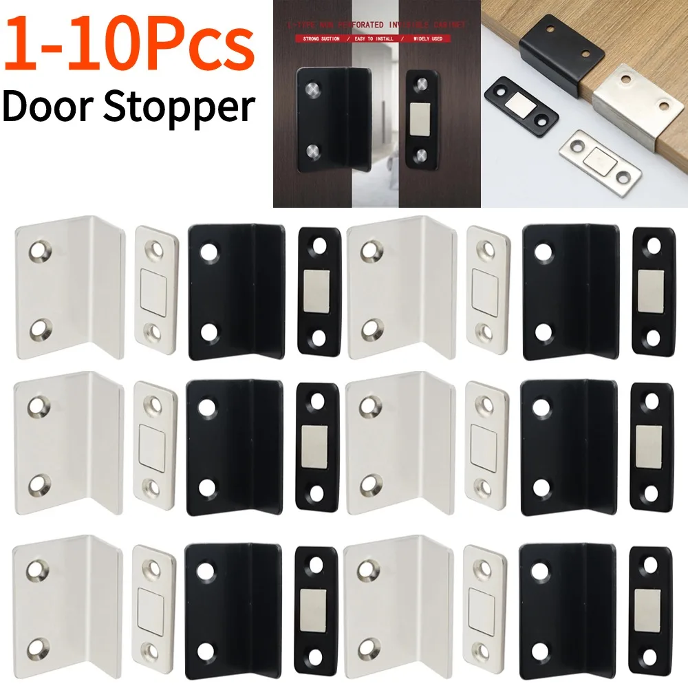 1-10Sets Strong Magnetic Door Closer Cabinet Catches Latch Home Furniture Fittings Wardrobe Drawer Bathroom Kitchen Accessories