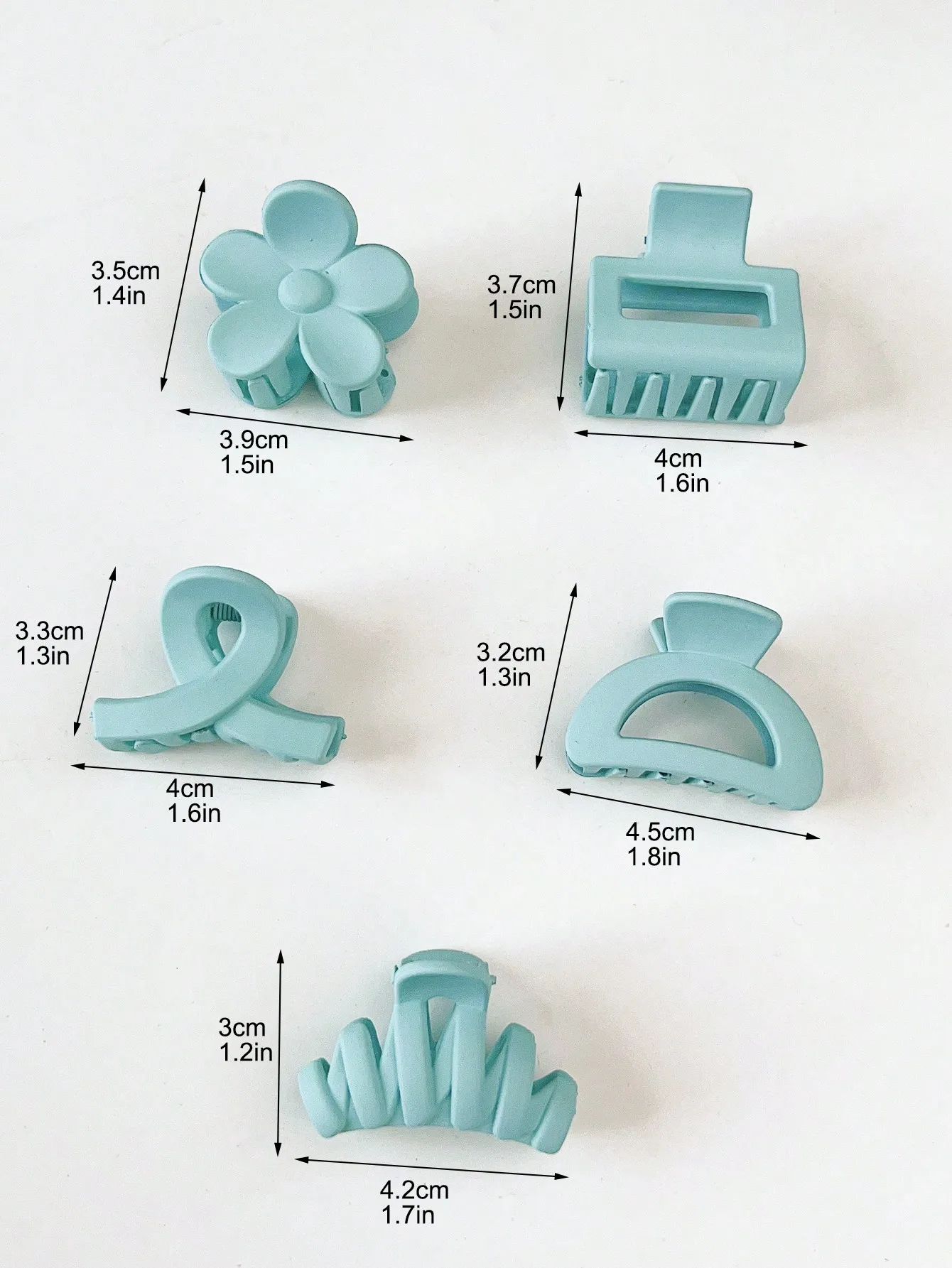 10 Stück mehrfarbige kleine Haarklammern, niedliche Blumen, rutschfeste Kieferklammern, 5 Stile, Bananenklammern, Haarschmuck für Frauen und Mädchen – Detail 17