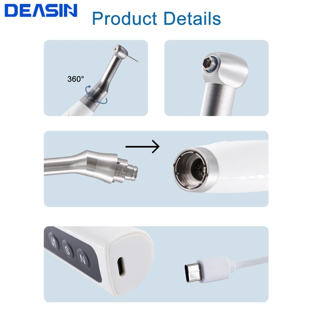 Portable Electric Dental Implant Torque Wrench Driver 16:1 Contra Angle Universal Implant Repair Kit Dental Equipment